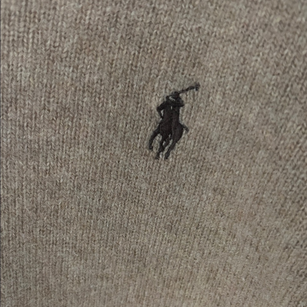 Polo by Ralph Lauren Women's Camel V-Neck Sweater - Picture 5 of 5